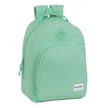 Safta Blackfit8 Mochila Adaptable a Carro - Tirador Doble - Bolsillo Frontal - Hombreras Ergonomicas - Asa Forrada - 20.1L - 320x150x420mm - Color Turquesa