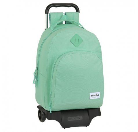Safta Blackfit8 Mochila con Carro - Bolsillo Frontal - Doble Tirador - Hombreras Acolchadas - Asa Forrada - Mochila Extraible - 20.1L - 320x150x420mm - Color Turquesa