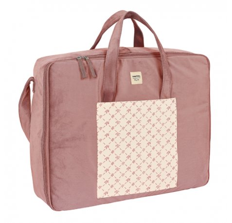 Safta Marsala Maleta de Bebe de 28L - Cremallera Doble - Interior Acolchado - Multiples Bolsillos - Bandolera Ajustable - Asas de Mano - 500x140x400mm - Color Rosa