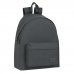 Safta Basic Mochila - Bolsillo Frontal - Hombreras Acolchadas - Espalda Ergonomica - Doble Tirador en Cremallera - Asa Superior - 18L - 330x150x420mm - Color Gris