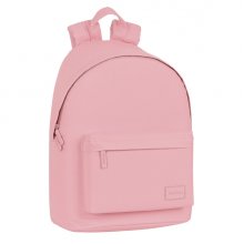 Safta Basic Mochila para Portatil hasta 14.1" - Bolsillo para Tablet - Bolsillo Frontal - Bolsillo Trasero - Tirador Doble - Hombreras Ergonomicas - 20L - 310x160x410mm - Color Rosa