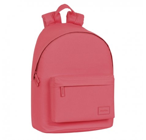 Safta Basic Mochila para Portatil hasta 14.1" - Bolsillo para Tablet - Bolsillo Frontal - Bolsillo Trasero - Tirador Doble - Hombreras Ergonomicas - 20L - 310x160x410mm - Color Rosa