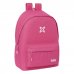 Safta Munich Basicos Fucsia Mochila para Portatil hasta 15.6" - Antirrobo - Conector USB - Base Acolchada - Bolsillo Frontal - Hombreras Ergonomicas - 24.55L - 310x180x440mm - Color Rosa