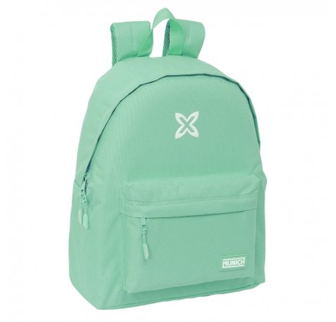 Safta Munich Basicos Mochila - Bolsillo Frontal - Hombreras Acolchadas - Espalda Ergonomica - Doble Tirador - Asa Superior - 20.8L - 330x150x420mm - Color Turquesa