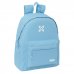 Safta Munich Basicos Mochila - Bolsillo Frontal - Hombreras Acolchadas - Espalda Ergonomica - Doble Tirador - Asa Superior - 20.8L - 330x150x420mm - Color Azul Claro