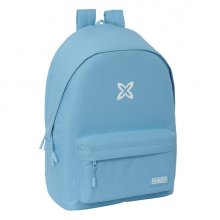 Safta Munich Basicos Mochila para Portatil hasta 15.6" - Alojamiento Antirrobo - Conector USB - Base Acolchada - Bolsillo Frontal - Hombreras Ergonomicas - 310x180x440mm - Color Azul Claro