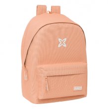 Safta Munich Basicos Peach Mochila para Portatil hasta 15.6" - Bolsillo Frontal - Conector USB - Base Acolchada - Hombreras Ergonomicas - Asa Superior - 24.55L - 310x180x440mm - Color Naranja