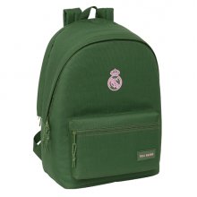 Safta Real Madrid Chica Caqui Mochila para Portatil hasta 15.6" - Conector USB - Acolchado en Espalda - Hombreras Ergonomicas - Base Acolchada - Asa Superior - 24.55L - 310x180x440mm - Color Verde