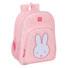 Safta Miffy Flores Mochila Adaptable a Carro - Bolsillos Laterales - Doble Tirador - Hombreras Ergonomicas - Asa Superior - 19L - 330x140x420mm - Color Rosa