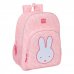 Safta Miffy Flores Mochila Adaptable a Carro - Bolsillos Laterales - Doble Tirador - Hombreras Ergonomicas - Asa Superior - 19L - 330x140x420mm - Color Rosa