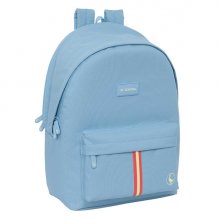 Safta el Ganso Basics Cerulean Mochila para Portatil hasta 15.6" - Conector USB - Base Acolchada - Tirador Doble - Hombreras Ergonomicas - Asa Superior - 310x180x440mm - Color Azul