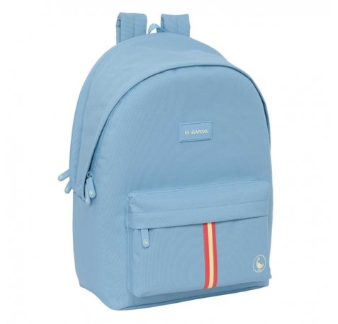 Safta el Ganso Basics Cerulean Mochila para Portatil hasta 15.6" - Conector USB - Base Acolchada - Tirador Doble - Hombreras Ergonomicas - Asa Superior - 310x180x440mm - Color Azul