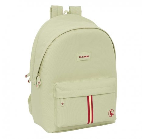 Safta el Ganso Basics Mochila para Portatil hasta 15.6" - Conector USB - Base Acolchada - Bolsillo Frontal - Tirador Doble - Ergonomica - Asa Superior - 24.55L - 310x180x440mm - Color Beige