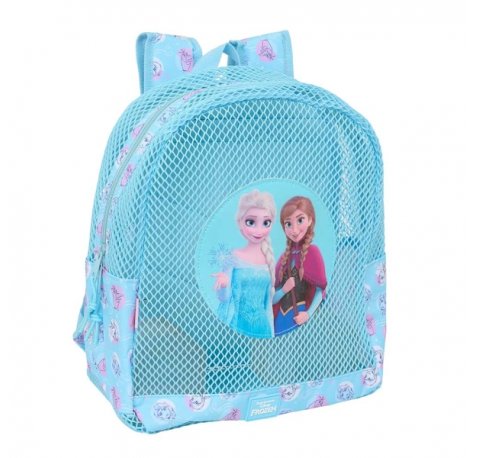 Safta Frozen Mochila - Rejilla Anti-Arena - Doble Tirador - Hombreras Acolchadas - Asa Superior - 13.15L - 320x120x380mm - Color Azul