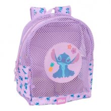 Safta Stitch Mochila - Rejilla Anti-Arena - Doble Tirador - Hombreras Ergonomicas - Asa Superior - 13.15L - 320x120x380mm - Color Violeta