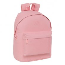 Safta Kappa Basics Mochila para Portatil hasta 14.1" - Interior Acolchado - Bolsillo para Tablet - Tirador Doble - Hombreras Ergonomicas - 20L - 310x160x410mm - Color Rosa