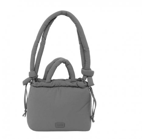 Safta Moos Capsula Grey Bolso - Cierre de Iman - Cremallera - Cierre con Cordones - Asas Acolchadas - 6.34L - 240x110x240mm - Color Gris