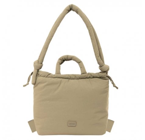 Safta Moos Capsula Mochila para Portatil hasta 14.1" - Cierre de Iman - Bolsillo Interior - Cierre con Cordones - Bolsillo Exterior - Asas Acolchadas - 18.80L - 400x170x310mm - Color Beige
