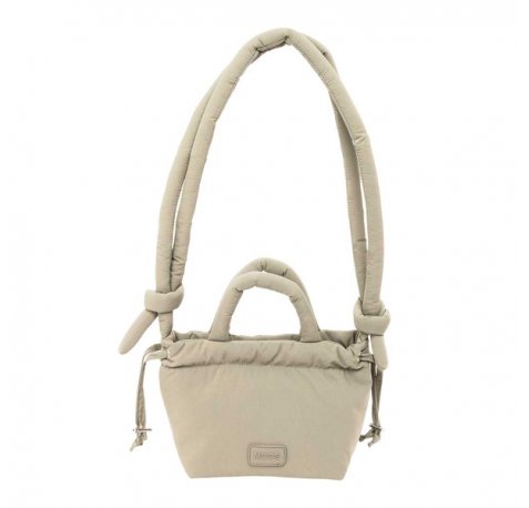 Safta Moos Capsula Bolso Compacto - Cierre de Iman - Cremallera - Cierre con Cordones - Asas Acolchadas - 2.56L - 160x100x160mm - Color Beige
