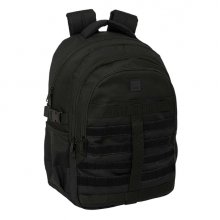 Safta Mochila para Portatil hasta 15.6" - Cremalleras Bidireccionales - Bolsillo Frontal - Antirrobo - Hombreras Ergonomicas - Cintas Ajustables - 23.46L - 340x150x460mm - Color Negro