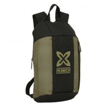 Safta Munich West Mini Mochila - Hombreras Ergonomicas - Espalda Acolchada - Bolsillo Frontal - Asa Superior - Uso Diario - 8.5L - 220x100x390mm - Color Negro y Verde
