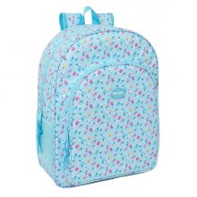 Safta Blackfit8 Petalos Mochila - Adaptable a Carro - Bolsillo Frontal - Portabotellas - Cremallera con Doble Tirador - Asa de Mano - Hombreras y Espalda Acolchada - 33x42x14cm - Color Azul Claro