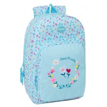Safta Blackfit8 Petalos Mochila - 19L - Adaptable a Carro - Bolsillo Frontal - Espalda Acolchada - Cremallera con Doble Tirador - Asa de Mano - Hombreras Ergonomicas - 30x46x14cm - Color Azul Claro