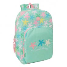 Safta Estrellas Mochila - 19L - Adaptable a Carro - Bolsillo Frontal - Espalda Acolchada - Cremallera con Doble Tirador - Asa de Mano - Hombreras Ergonomicas - 30x46x14cm - Color Verde
