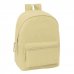 Safta Basic Mochila para Portatiles hasta 15.6" - Bolsillo para Tablet hasta 11" - Antirrobo - Asa de Mano - Conector USB - Cremallera - Doble Tirador - Acolchada - 31x44x18cm - Color Beige