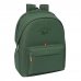 Safta Spagnolo Mochila para Portatiles hasta 15.6" - Antirrobo - Bolsillo para Tablet hasta 11" - Asa de Mano - Conector USB - Acolchada - 31x44x18cm - Color Verde Oscuro