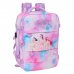 Safta K-Pop Demon Hunters Artist Mochila de Cabina - Bolsillo para Portatil hasta 15.6" - Portabotellas - USB - Zapatillero - Transpirable - Acolchada - 29x44x19cm - Multicolor