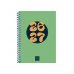 Finocam Cool Agenda Escolar 26/27 - Semana Vista Horizontal - Formato 8Âº - 120x164mm - Tapas de Carton Forrado - Papel de 80g/m2 - Espiral Metalica - Esquinas Microperforadas - Color Verde