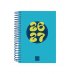 Finocam Cool Agenda Escolar 26/27 en Catalan - 1 Dia por Pagina - Formato 8Âº - 120x164mm - Tapas de Carton Forrado - Papel de 80g/m2 - Espiral Metalica - Esquinas Microperforadas - Color Azul