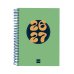 Finocam Cool Agenda Escolar 26/27 en Catalan - 1 Dia por Pagina - Formato 4Âº - 155x212mm - Tapas de Carton Forrado - Papel de 80g/m2 - Espiral Metalica - Esquinas Microperforadas - Color Verde