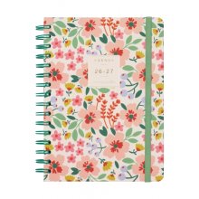 Finocam Moniquilla Agenda Escolar 26/27 en Catalan - Semana Vista Horizontal - Formato E10 - 155x212mm - Tapa Dura - Papel de 80g/m2 - Espiral Metalica - Multicolor
