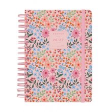 Finocam Moniquilla Agenda Escolar 26/27 en Catalan - 1 Dia por Pagina - Formato E10 - 155x212mm - Tapa Dura - Papel de 80g/m2 - Espiral Metalica - Multicolor