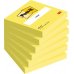 Post-It Pack de 6 Blocs de 100 Notas Adhesivas Reposicionables - Forma Cuadrada - 76x76mm - Color Amarillo Claro
