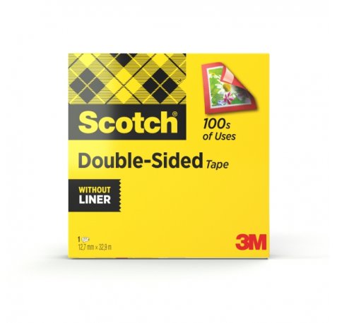 Scotch Cinta Adhesiva de Doble Cara - 12mm x 33m - Color Transparente