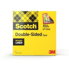 Scotch Cinta Adhesiva de Doble Cara - 19mm x 33m - Color Transparente