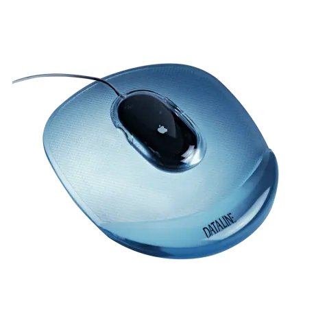 Esselte Dataline Alfombrilla con Reposamuñecas Relleno de Gel - Medidas 235x285x30mm - Base Antideslizante - Control del Raton Mejorado - Color Azul Transparente