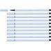 Stabilo Pen 68 Rotulador de Punta de Fibra - Trazo de 1mm aprox. - Tinta con Base de Agua - Color Azul Hielo (10 uds)