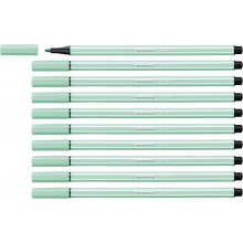 Stabilo Pen 68 Rotulador de Punta de Fibra - Trazo de 1mm aprox. - Tinta con Base de Agua - Color Verde Hielo (10 uds)