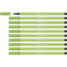 Stabilo Pen 68 Rotulador de Punta de Fibra - Trazo de 1mm aprox. - Tinta con Base de Agua - Color Verde Claro (10 uds)
