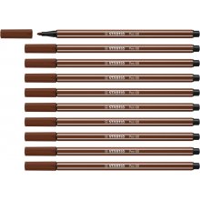 Stabilo Pen 68 Rotulador de Punta de Fibra - Trazo de 1mm aprox. - Tinta con Base de Agua - Color Marron (10 uds)