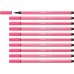 Stabilo Pen 68 Rotulador de Punta de Fibra - Trazo de 1mm aprox. - Tinta con Base de Agua - Color Rosa (10 uds)