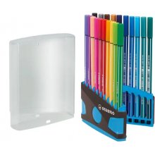 Stabilo Premium Pen 68 Estuche con 20 Rotuladores - Punta de Fibra - Trazo de 1mm aprox. - Alto Brillo y Luminosidad de Color - Colores Surtidos