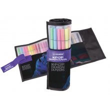 Stabilo Pen 68 K-Pop Demon Hunter Pack Enrollable con 25 Rotuladores de Punta de Fibra - Trazo de 1mm aprox. - Tinta con Base de Agua - Colores Surtidos