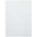 Pardo Pack de 100 Fundas Multitaladro A4 Transparentes 90 Micras - Acabado Piel de Naranja - Refuerzo en Blanco