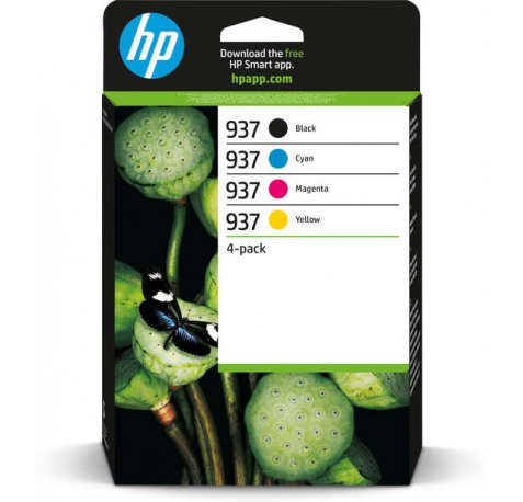 HP 937 Pack de 4 Cartuchos de Tinta Originales - 6C400NE