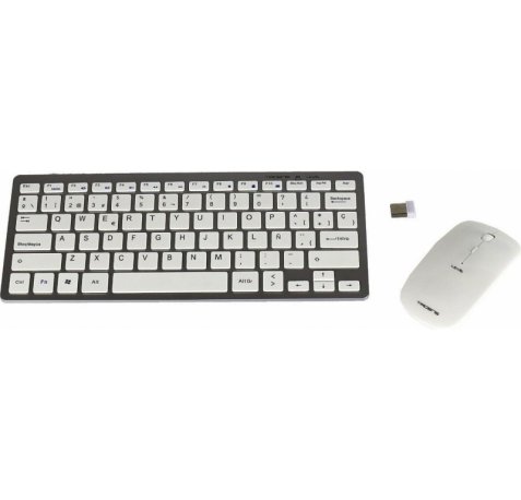 Tacens Combo Teclado y Raton Inalambrico - Sensor Optico 1200-2000 DPI - Alcance 10m - Teclas Multimedia - Compatible Windows/Mac/Linux - Color Varios